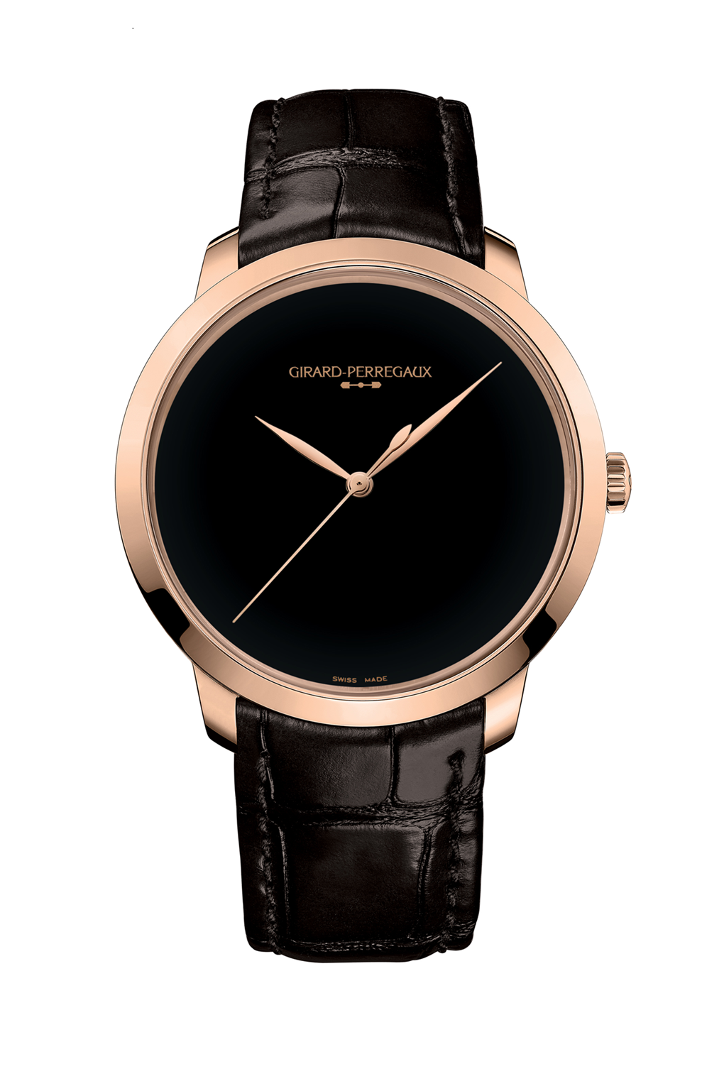 ジラールペルゴ 1950s 17石自動巻Cal.21 130 スクエア クロコ革 ジラール・ペルゴ(GIRARD-PERREGAUX) 1966 ブラックオニキス ジャパン